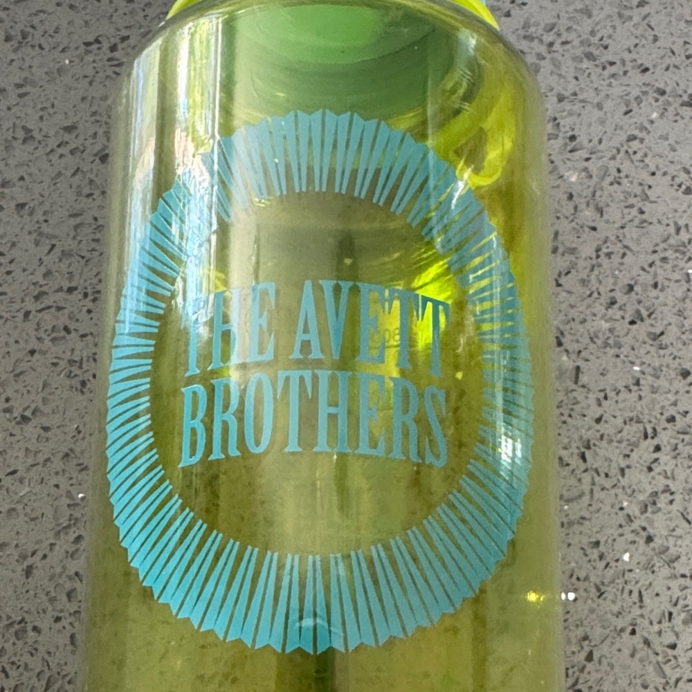 The Avett Brothers Logo Nalgene Water Bottle - Lime Green with Aqua Lid - Picture 5 of 5